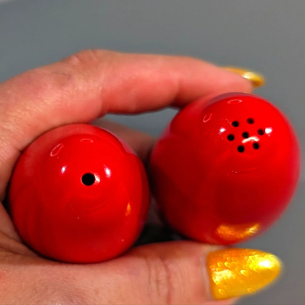 Melaware‎ Melmex melamine vintage MCM torpedo red salt & pepper set